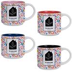 DX9045 14 Oz. White Metro Two-Tone Gloss Ceramic Mug With Full Color Custom Imprint